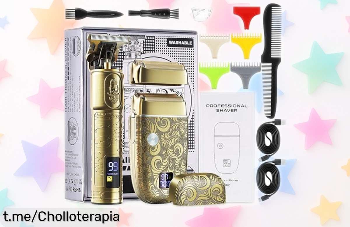 Afeitadora y cortapelos Bestauty 2 en 1 a precio loco: estilo perfecto sin ruido ni tirones. ¡No dejes pasar esta oferta brutal que tu barba está esperando!