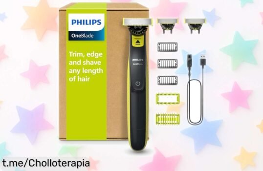 Afeitadora y recortadora Philips OneBlade, cuchilla 360 para cada rincón; ¡ahora con rebaja increíble! Dale un toque de frescura a tu rutina de forma fácil y rápida.