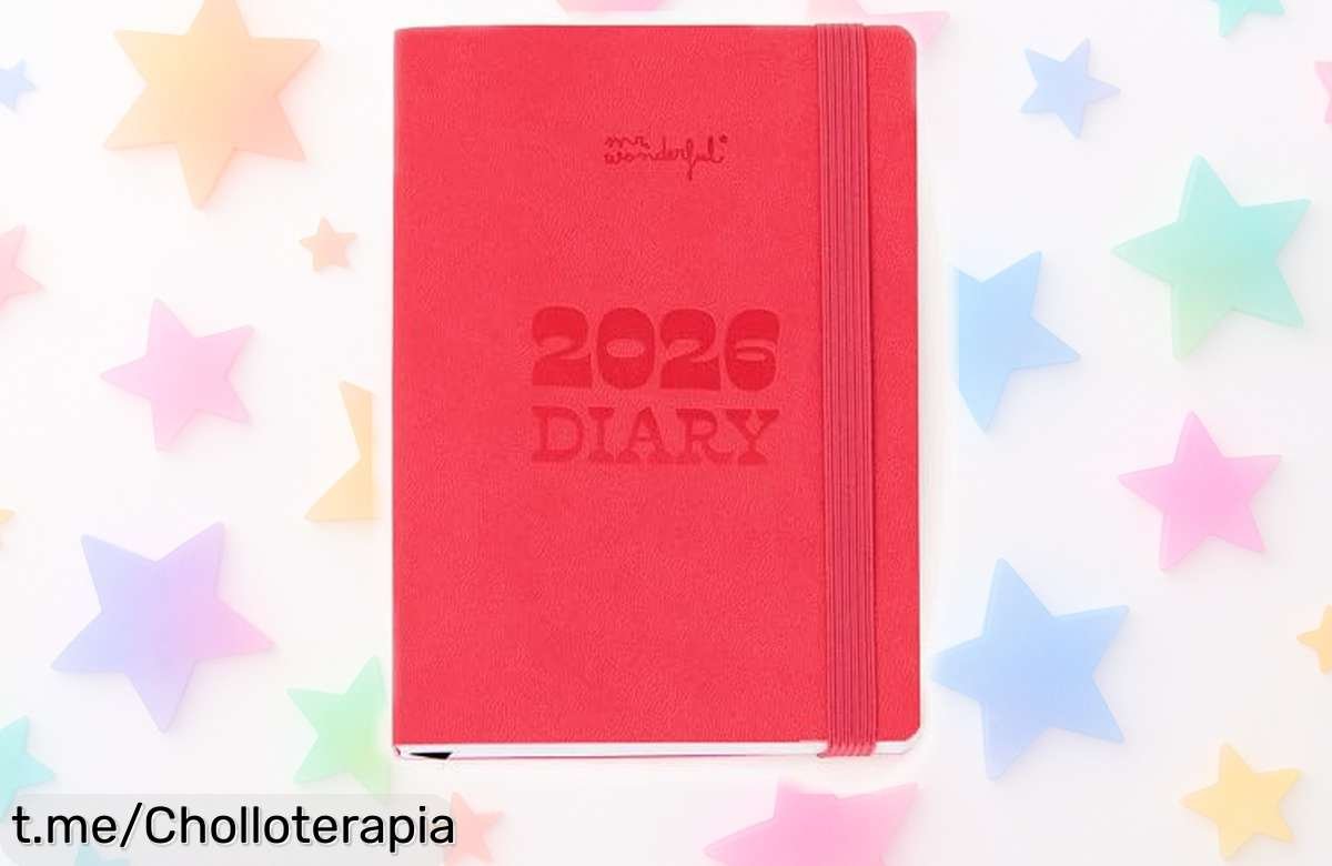 Agenda anual 2026 pocket rosa con vista semanal, chollo rebajado para que organices tu año con alegría y pegatinas; ¡aprovecha esta oportunidad única antes de que se esfume!