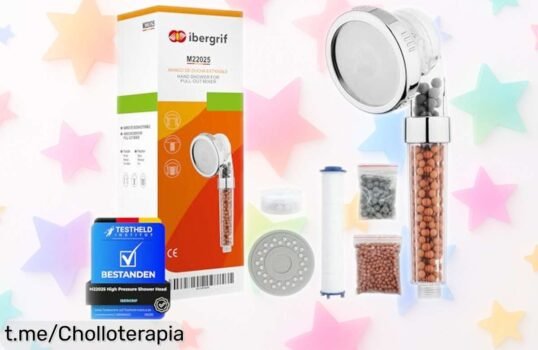 Alcachofa de ducha alta presión Ibergrif con 3 modos, precio rebajado que no podrás dejar escapar: ¡disfruta de duchas suaves y revitalizantes antes de que se acaben!