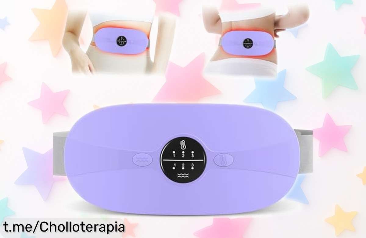 Almohadilla de calefacción inalámbrica con masaje vibratorio, super chollo que alivia el dolor menstrual y te llena de calma; ¡no te pierdas esta oferta rebajada!