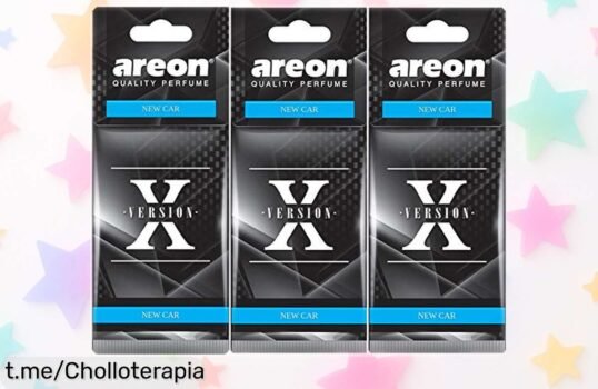 Ambientador coche Areon X con olor nuevo y diseño chulo, pack de 3 a precio rebajado que transformará tu viaje en una experiencia fresca y llena de estilo.