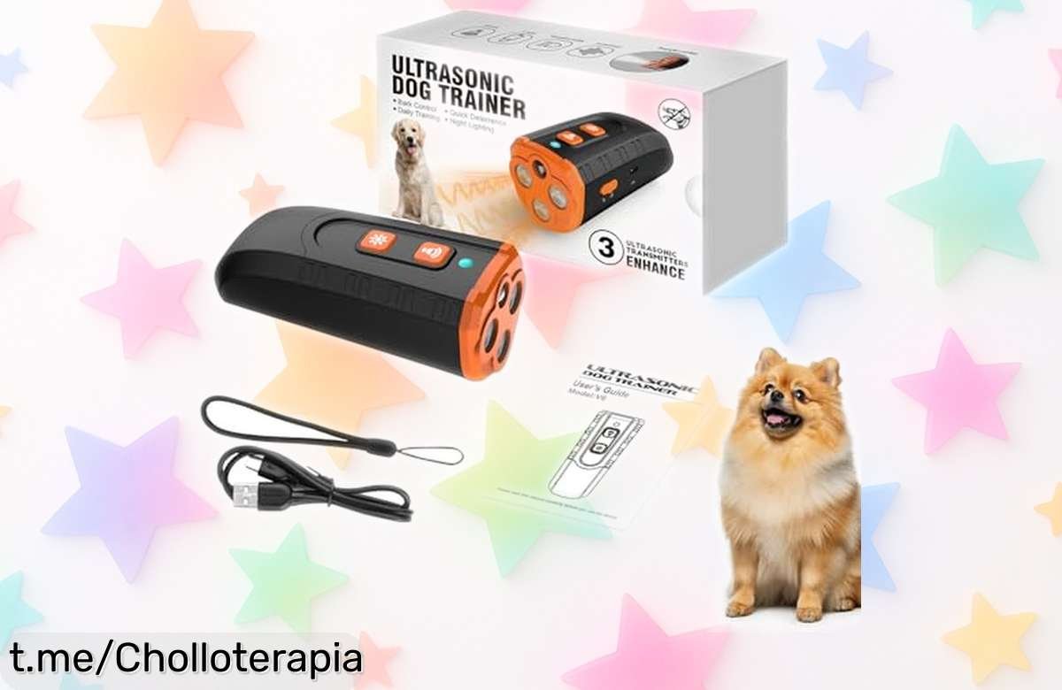 Antiladridos ultrasónico portátil que calma a tu perro hasta 10m; disfruta la paz en casa con este super chollo, ¡las unidades son limitadas y el precio ha caído!