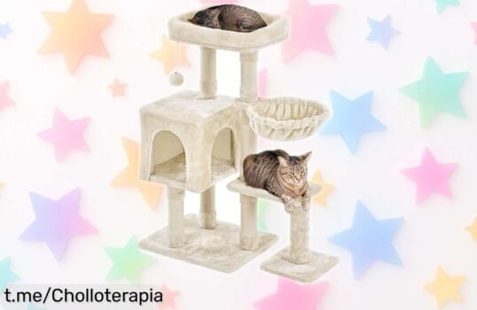 Árbol rascador para gatos Yaheetech de 96 cm: rebajado a precio loco, solo quedan unas pocas unidades. Haz feliz a tu peludo mientras juega y descansa seguro. ¡No dejéis pasar esta oportunidad!