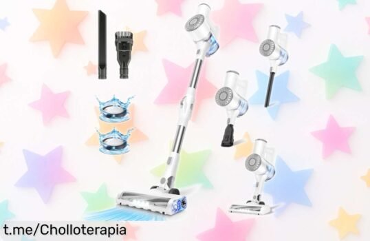 Aspiradora inalámbrica PrettyCare potente y ligera rebajada a precio loco, ideal para limpiar sin esfuerzo. ¡No dejes pasar este chollo antes de que se acaben!