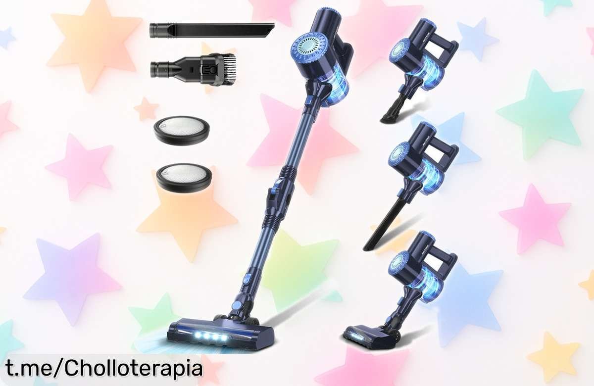 Aspiradora inalámbrica potente con 25Kpa y 40 min de autonomía, ¡rebajado a precio loco! Ofertón irresistible, limpieza fácil en un clic. No lo dejes pasar y haz que tu hogar brille hoy mismo.