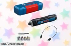 Atornillador a batería Bosch GO 3 con luz LED y set de puntas, ahora a un precio loco que te hará sonreír. ¡No dejes escapar esta oportunidad!