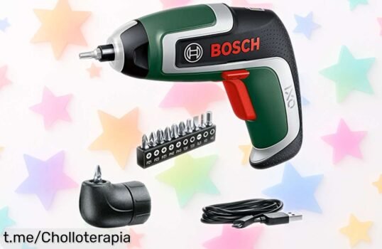 Atornillador a batería Bosch, compacto y potente, para que atornilles hasta 190 tornillos sin esfuerzo. ¡Aprovecha este super chollo rebajado y mejora tu trabajo ya!