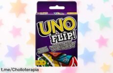 Atrapa risas y estrategia con el juego de cartas UNO Flip, ¡rebajado a un precio loco! Disfruta momentos únicos en familia antes que se agote.