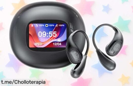 Auriculares traductores MTOXW con sonido HD y Bluetooth 5.4, ¡ofertón para viajar sin líos en 135 idiomas! No dejes pasar esta ocasión que vuela.