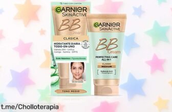 BB cream clásica Garnier SkinActive brillo natural iluminador con vitamina C y SPF15, ¡oferta rebajada que se va volando! Consigue tu efecto radiante ahora mismo.