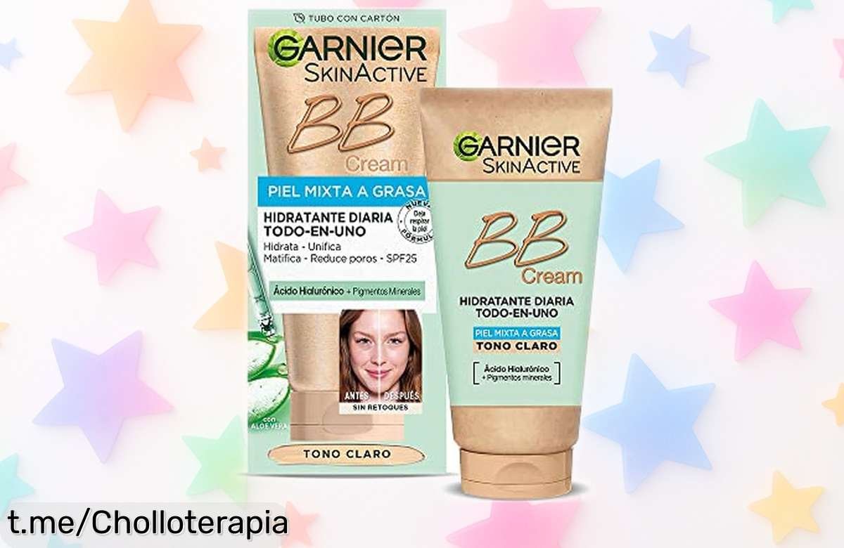 BB cream hidratante y mate de Garnier con SPF 25, ahora a un precio loco que te hará brillar, ¡no dejes pasar esta oportunidad para cuidar tu piel!