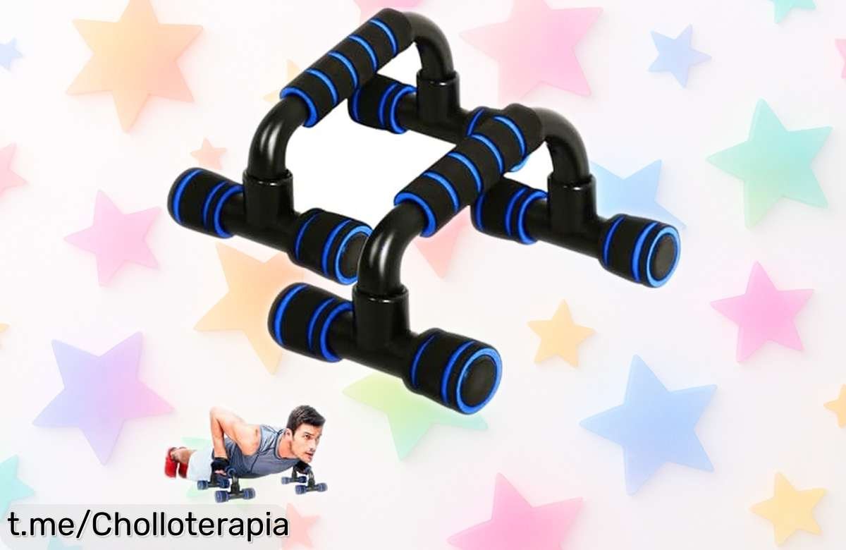 Barras paralelas antideslizantes para entrenar fuerte donde quieras, estabilidad total y descuento brutal, ¡no dejes pasar este super chollo antes que se agoten!