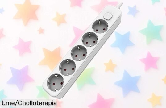 Base múltiple de 5 tomas con cable largo, precios muy bajos para que conectes sin enredos y organizando tu espacio. ¡Hazte con ella antes de que se agote esta oferta!