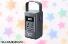 Batería portátil solar ligera con carga rapidísima y cinco puertos, ¡super chollo! Mantente conectado en cualquier lugar antes de que se agote esta oferta limitada.