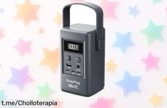 Batería portátil solar ligera con carga rapidísima y cinco puertos, ¡super chollo! Mantente conectado en cualquier lugar antes de que se agote esta oferta limitada.
