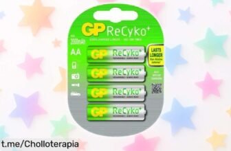 Baterías recargables GP NiMH 2100mAh en pack de 4, ¡ofertón a precio loco! No te quedes sin energía en tus momentos importantes. ¡Apresúrate y adquiere el tuyo ya!