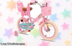 Bicicleta JOYSTAR Little Daisy para niños con asiento y serpentinas, ¡aprovéchate de este super chollo que hará sonreír a tu pequeño y no te quedes sin ella!