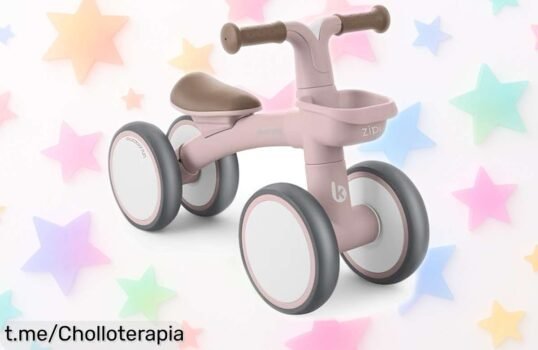 Bicicleta sin pedales KikkaBoo ZIPI con canasta rosa, ¡rebajada de precio! Diversión y equilibrio para tus peques. No dejes pasar esta oferta encantadora para su felicidad.