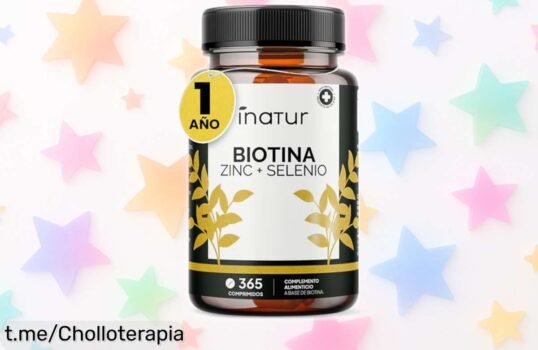 Biotina alta potencia con zinc y selenio para cabello, piel y uñas en oferta rebajadísima: ¡fortalece desde la raíz y da energía natural! No dejes escapar este super chollo que vuela.