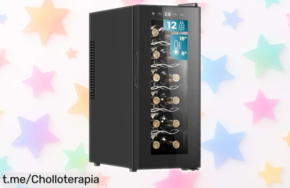 Bodega para 12 botellas Cecotec con enfriamiento rapidísimo y panel táctil, ¡super chollo que no se repite! Aprovecha ya esta oferta única y disfruta de tus vinos perfectos en casa.
