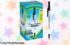 Bolígrafos Paper Mate que escriben más de un kilómetro, 50 unidades a precio rebajado: ¡no te pierdas este super chollo y da vida a tus ideas ya!