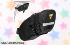 Bolsa sillín aerodinámica Topeak con montaje rápido a precio rebajado, ¡no dejes escapar este super chollo y sigue disfrutando tu aventura en bici ahora mismo!