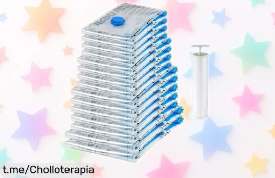 Bolsas de vacío Amazon Basics que ahorran hasta un 80% de espacio a precio rebajado, no te quedes sin ellas y despídete del desorden en tu hogar.