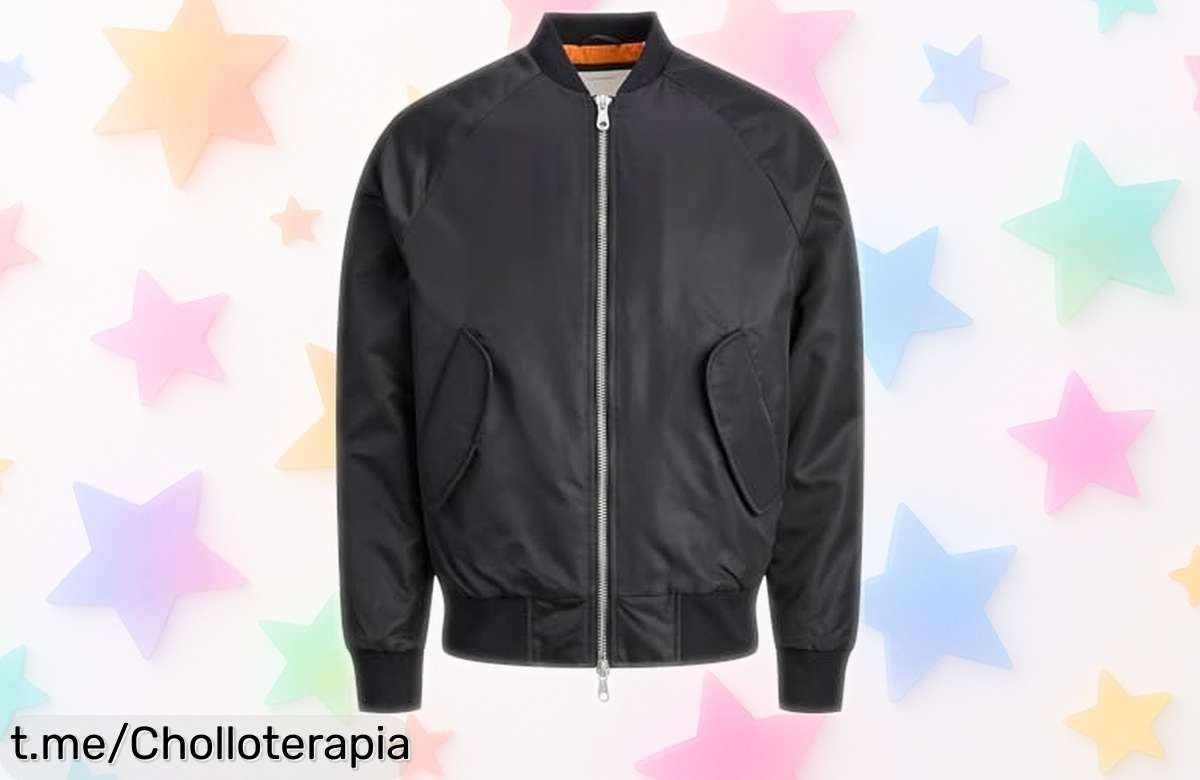 Bomber negro JACK & JONES, el chollo urbano que necesitas ¡Corre y llévatela antes de que desaparezca!