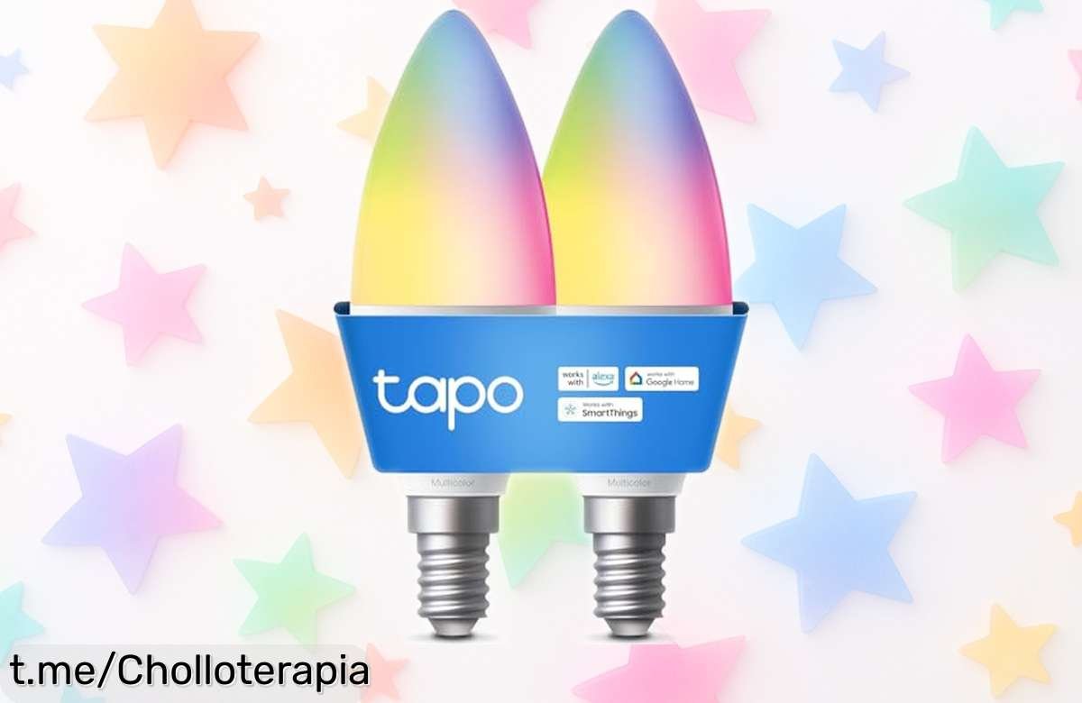 Bombillas LED multicolor Tapo en pack de 2, control Alexa y regulación total a un precio rebajado que te dejará sin aliento; ¡haz de tu hogar un lugar mágico antes de que se acaben!