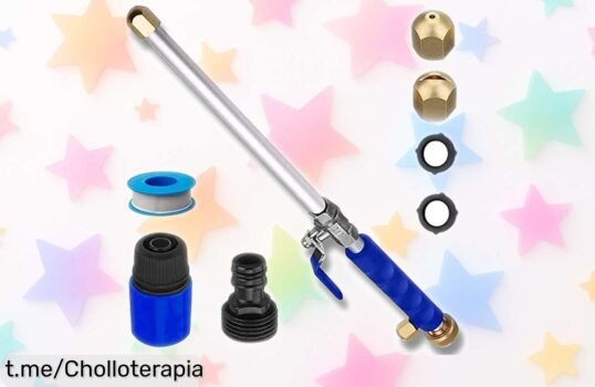 Boquilla de chorro a alta presión para limpiar tu coche y jardín, disfruta un entorno impecable en segundos con esta oferta rebajada ¡Aprovecha este super chollo antes de que se acabe!