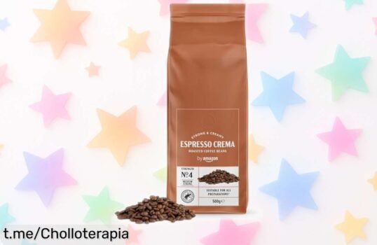 Café en grano natural espresso by Amazon con sabor a chocolate y caramelo que hará brillar tus mañanas, ¡no dejes pasar este super chollo antes de que se agote!