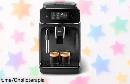 Cafetera espresso automática Philips serie 2200 con espuma cremosa, ahora a precio rebajado: disfruta cada mañana como en tu cafetería favorita. ¡Corre que vuelan, hazte con este super chollo!