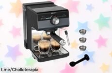 Cafetera espresso manual Krups con 15 bares: ¡perfección en cada sorbo a un precio rebajado que se va volando, no dejes pasar este ofertón y sorprende a tus seres queridos!