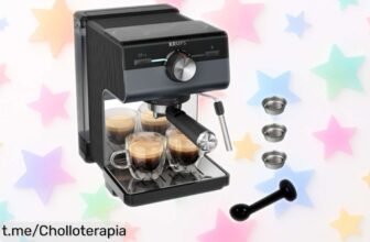 Cafetera espresso manual Krups con 15 bares: ¡perfección en cada sorbo a un precio rebajado que se va volando, no dejes pasar este ofertón y sorprende a tus seres queridos!