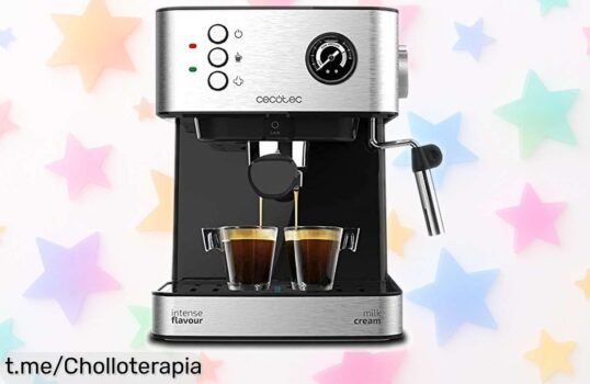 Cafetera express Cecotec con bomba italiana de 20 bares, ¡despierta tus mañanas y sorpréndete con el sabor! Aprovecha este super chollo antes de que se acabe.