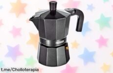 Cafetera italiana Monix Vitro Noir de aluminio para 3 tazas a precio rebajado, ¡aprovecha esta oportunidad y saborea cada café como un auténtico chollo!