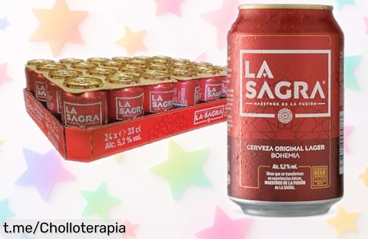 Caja de 24 latas de La Sagra, deliciosa cerveza Pilsner en oferta: ¡una oportunidad única para brindar y disfrutar con amigos a un precio reducido que no puedes dejar escapar!