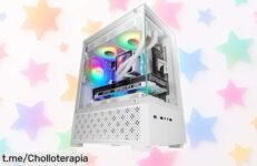 Caja gaming blanca con cristal templado y ventilador FRGB a un precio loco: arma tu PC potente sin líos de cables ni calor, ¡ofertón limitado que hará lucir tu setup espectacular!