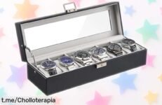 Caja organizadora para relojes ProCase: ¡Aprovecha el super chollo y guarda tus joyas con estilo en este elegante diseño a precio loco, solo por tiempo limitado!