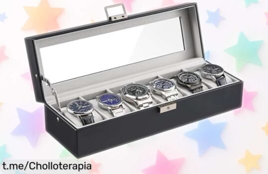 Caja organizadora para relojes ProCase: ¡Aprovecha el super chollo y guarda tus joyas con estilo en este elegante diseño a precio loco, solo por tiempo limitado!