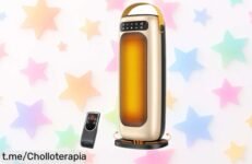 Calefactor cerámico eléctrico de 1500W con control remoto, calienta al instante y en silencio a un precio muy bajo: ¡no te quedes sin disfrutar del calor que mereces!