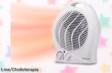 Calefactor eléctrico compacto para todo el año, potente y seguro; ¡corré que vuelan a precio rebajado! No dejes escapar este super chollo y mantén tu hogar cálido sin preocupaciones.