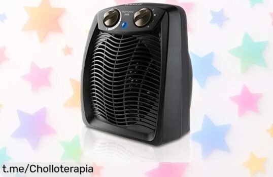 Calefactor termoventilador Taurus con diseño elegante y 2 potencias, ¡rebajado a precio de ganga por tiempo limitado! No dejes escapar este super chollo que calienta tu hogar.