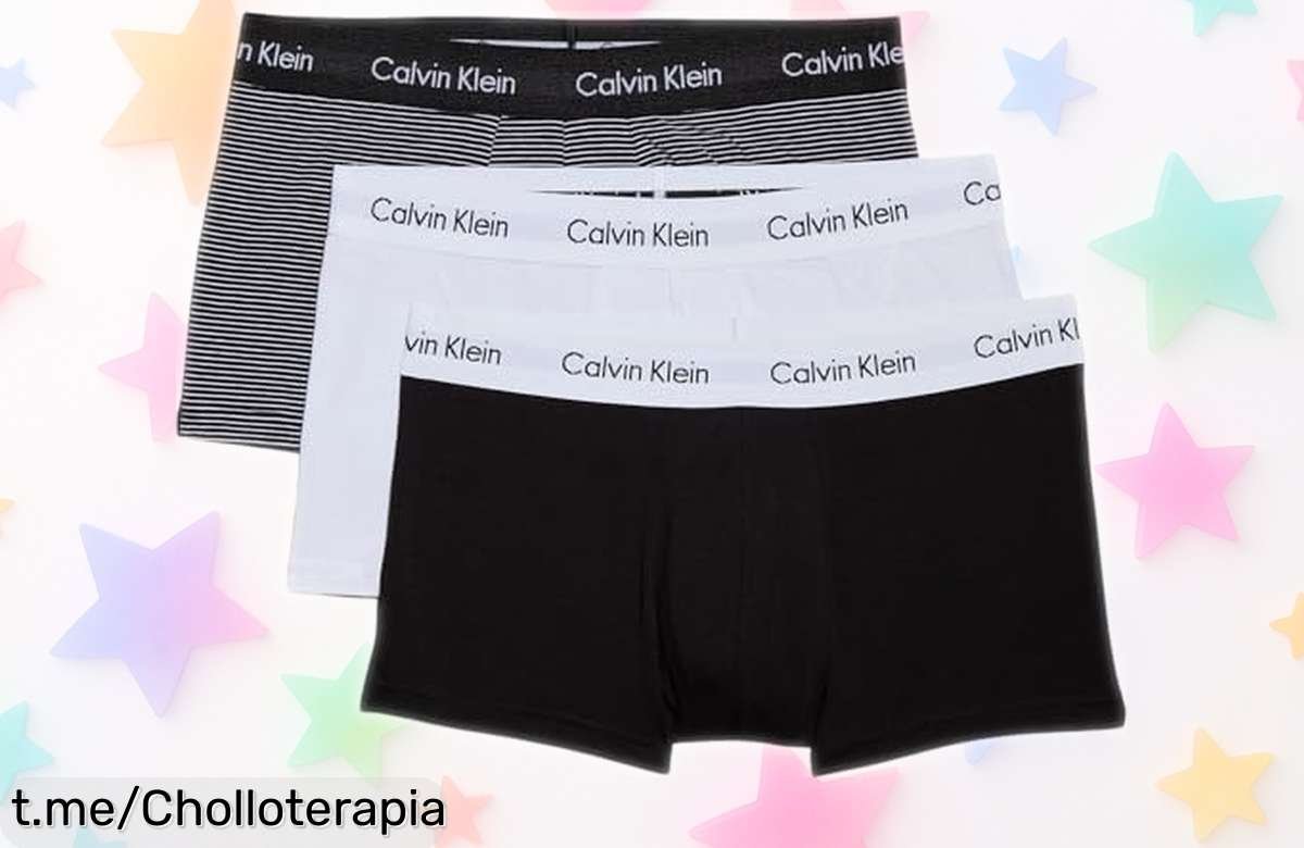 Calzoncillos bóxer Calvin Klein en pack de 3, calidad top a un precio rebajado que no puedes dejar pasar. ¡Apresúrate y disfruta de la comodidad cada día!