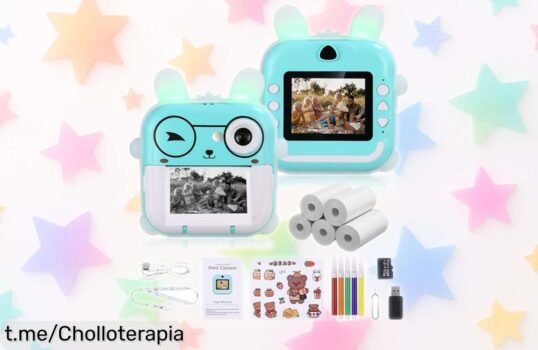 Cámara de fotos infantil Heuchaey con vídeo selfie y tarjeta de 32GB, ¡super chollo que hará sonreír a los peques! Aprovecha esta caída de precio y regala momentos únicos hoy.