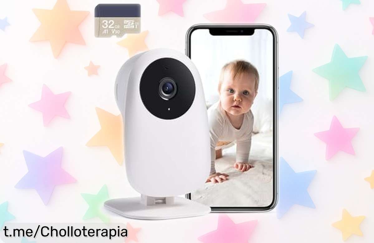 Cámara de vigilancia bebé 2K con audio bidireccional a precio loco, super chollo para vigilar lo que más quieres sin preocupaciones; ¡hazte con la tuya y disfruta la calma!