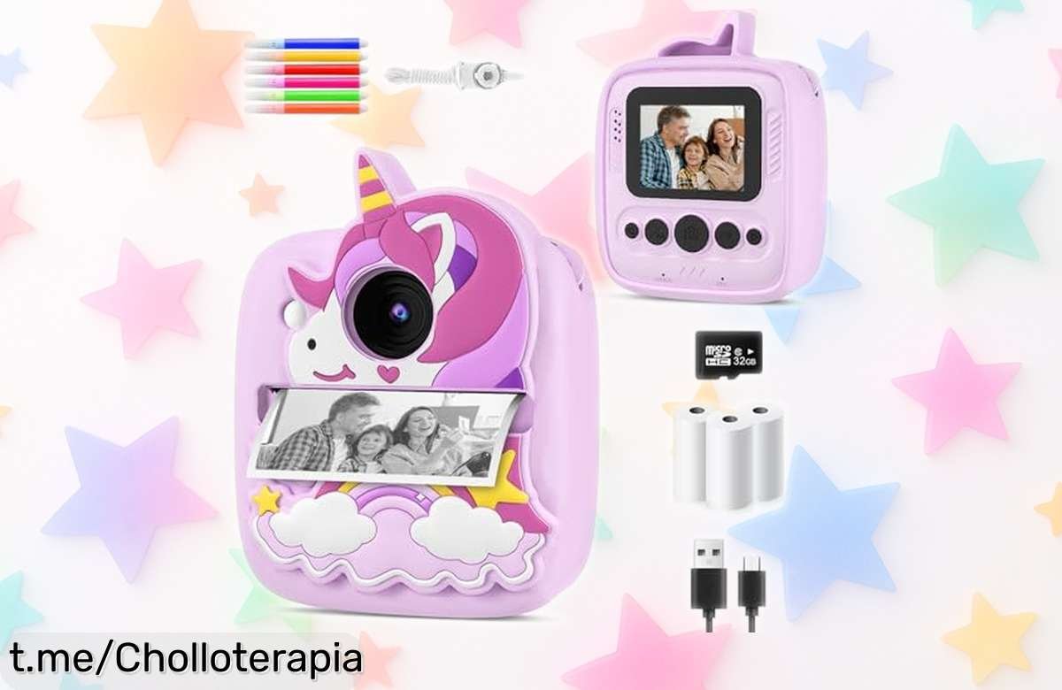 Cámara instantánea infantil de 48MP con papel fotográfico incluido: ¡aprovecha el descuento brutal antes que se agoten y captura risas y aventuras ahora mismo!