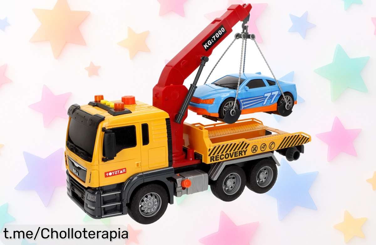 Camión grúa juguete Speed & Go con luces y sonidos, ¡un super chollo rebajado que hará volar la imaginación de tus peques! No esperes más, corre a por este ofertón increíble.
