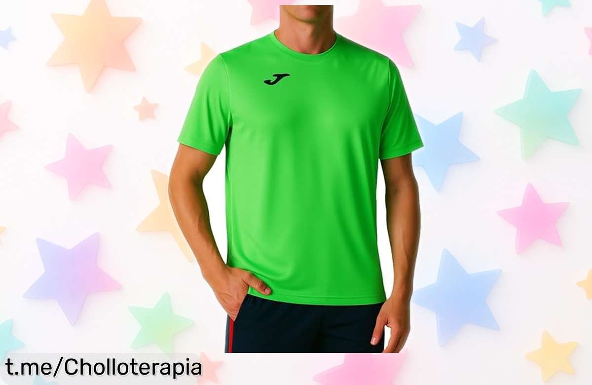 Camiseta Joma Combi verde flúor para hombre, ¡nueva y rebajada! No dejes pasar la oportunidad de moverte con energía máxima, apúntate antes que se agoten.